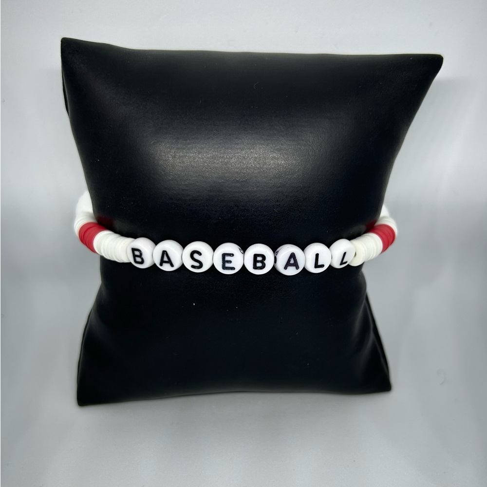 Baseball (Sport) Heishi Bracelet